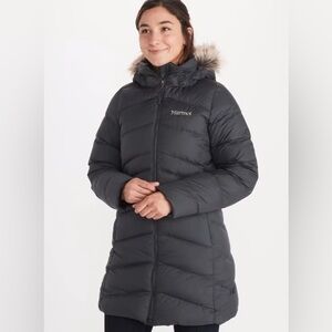 Marmot Black Montreal Down Coat Size Medium